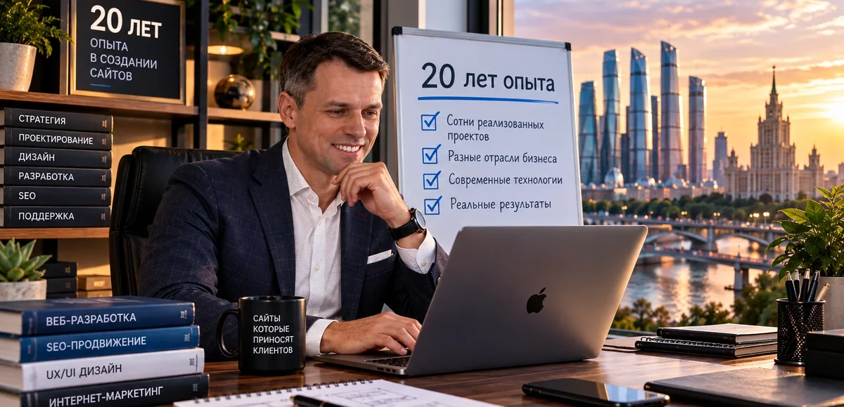 Создание сайтов в Москве и Санкт-Петербурге — опыт веб-разработки более 20 лет