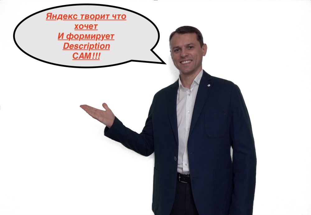 Мета тег description Яндекс формирует сам