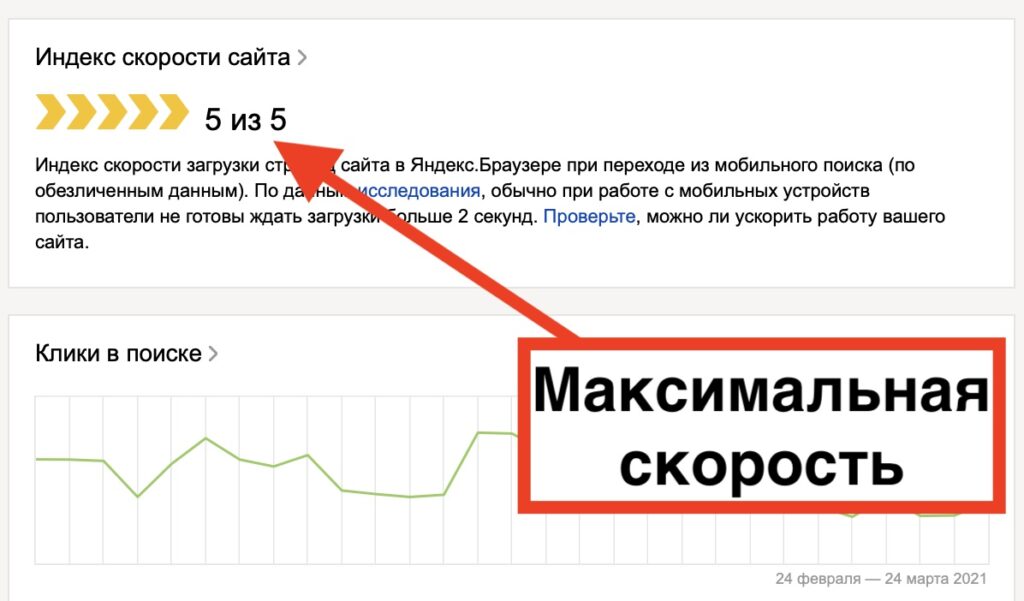 Индекс скорости после удаления Яндекс Метрики