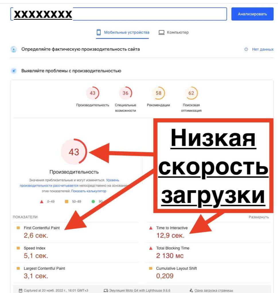 Проверка скорости загрузки медицинского сайта фото