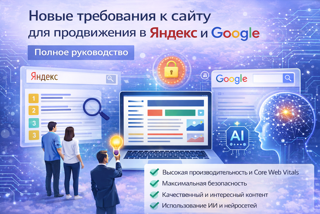 Новые требования к сайту для продвижения в Яндекс и Google в 2025-2026 годах: Полное руководство
