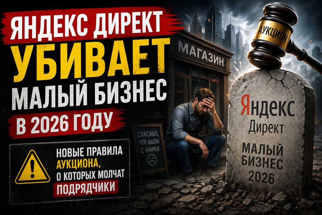 Яндекс Директ убивает малый бизнес в 2026 году: новые правила аукциона, о которых молчат подрядчики