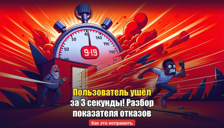 Пользователь ушёл за 3 секунды: разбор показателя отказов и как его снизить