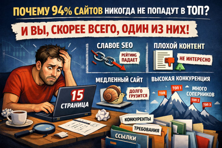 Почему 94% сайтов никогда не попадут в ТОП — и вы, скорее всего, один из них