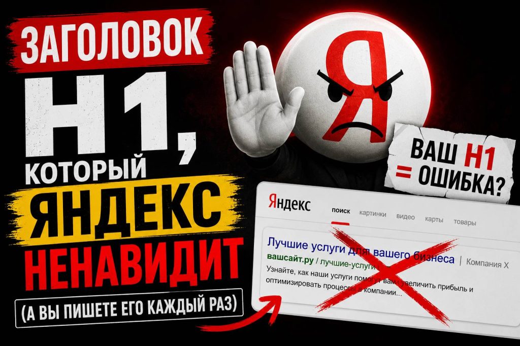Заголовок H1, который Яндекс ненавидит (а вы пишете его каждый раз)