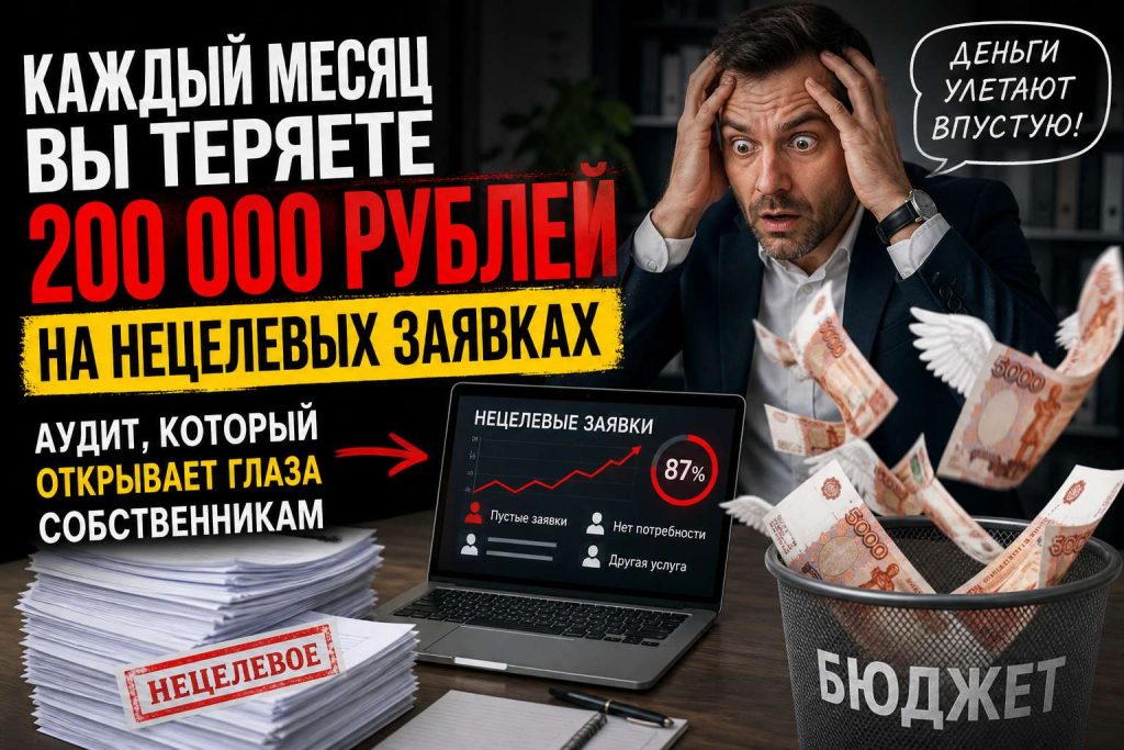 Каждый месяц вы теряете 200 000 рублей на нецелевых заявках: аудит, который открывает глаза собственникам