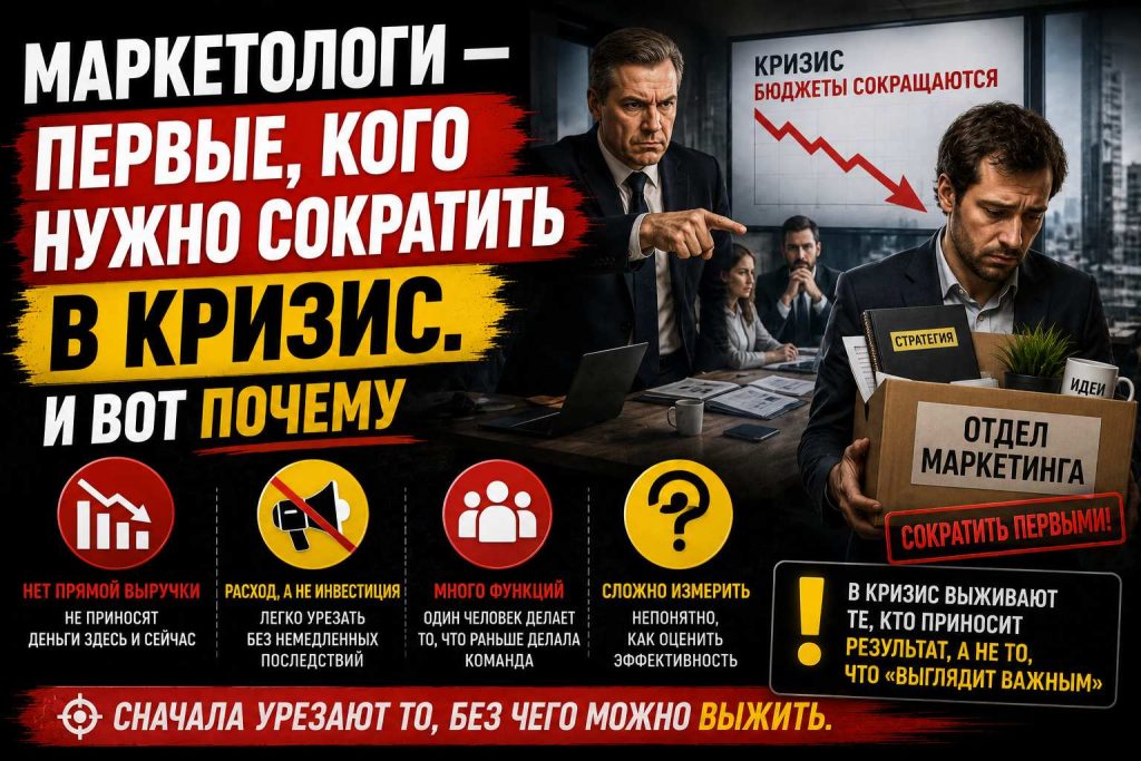 Маркетологи — первые, кого нужно сократить в кризис. И вот почему
