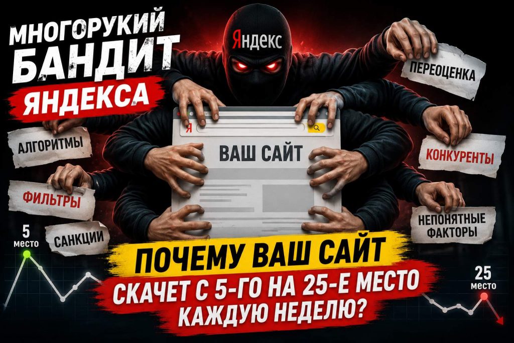 Многорукий бандит Яндекса: почему ваш сайт скачет с 5-го на 25-е место каждую неделю