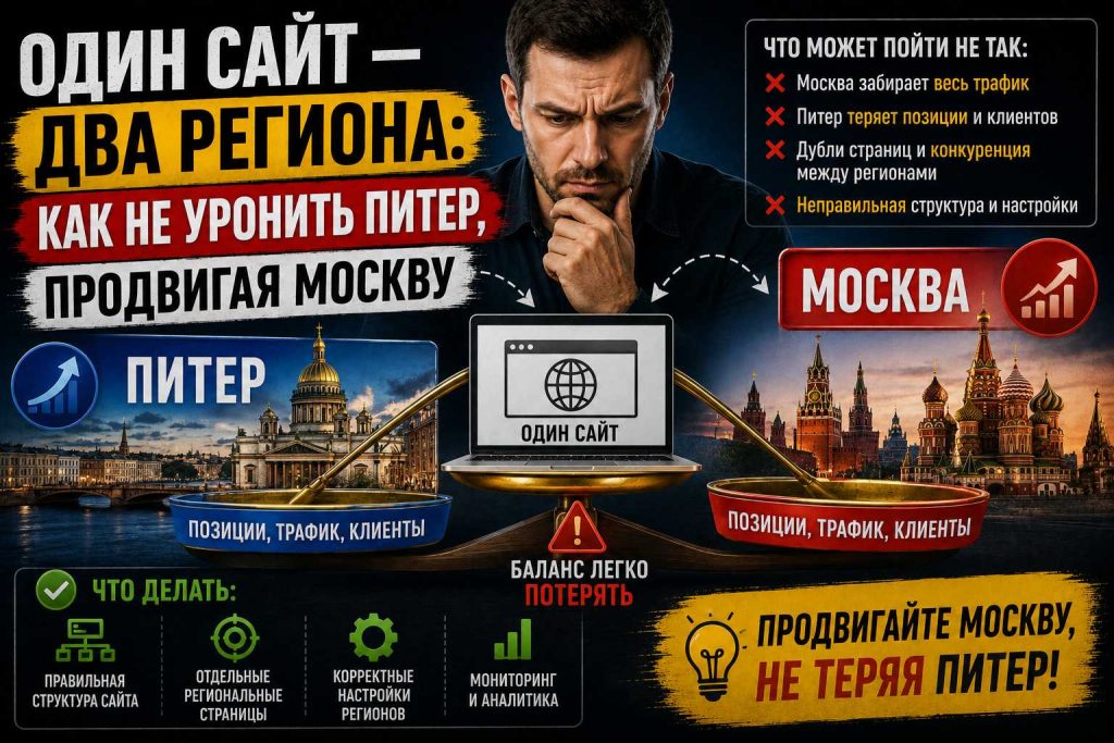 Один сайт — два региона: как не уронить Питер, продвигая Москву