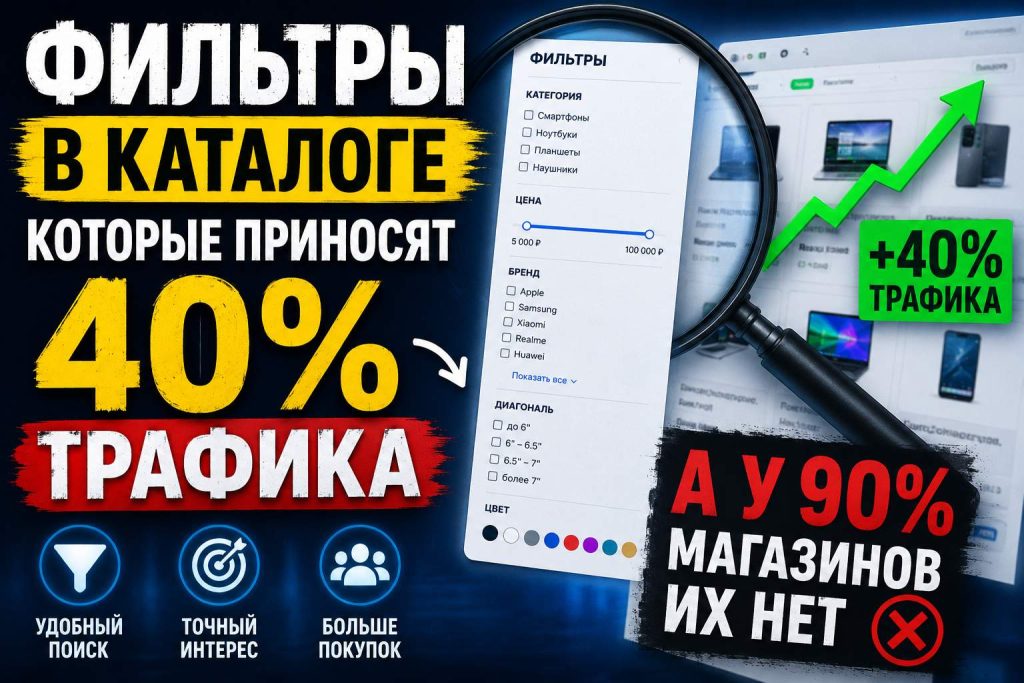 Фильтры в каталоге, которые приносят 40% трафика — а у 90% магазинов их нет