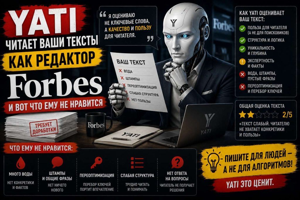 YATI читает ваши тексты как редактор Forbes — и вот что ему не нравится