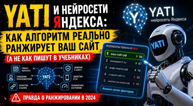 YATI и нейросети Яндекса: как алгоритм реально ранжирует ваш сайт (а не как пишут в учебниках)
