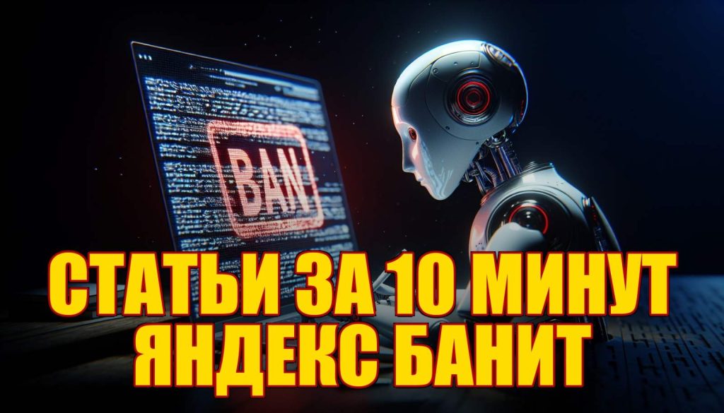 Статьи за 10 минут в нейросети — и почему Яндекс их банит