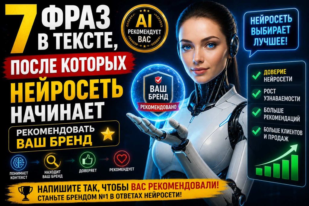 7 фраз в тексте, после которых нейросеть начинает рекомендовать ваш бренд