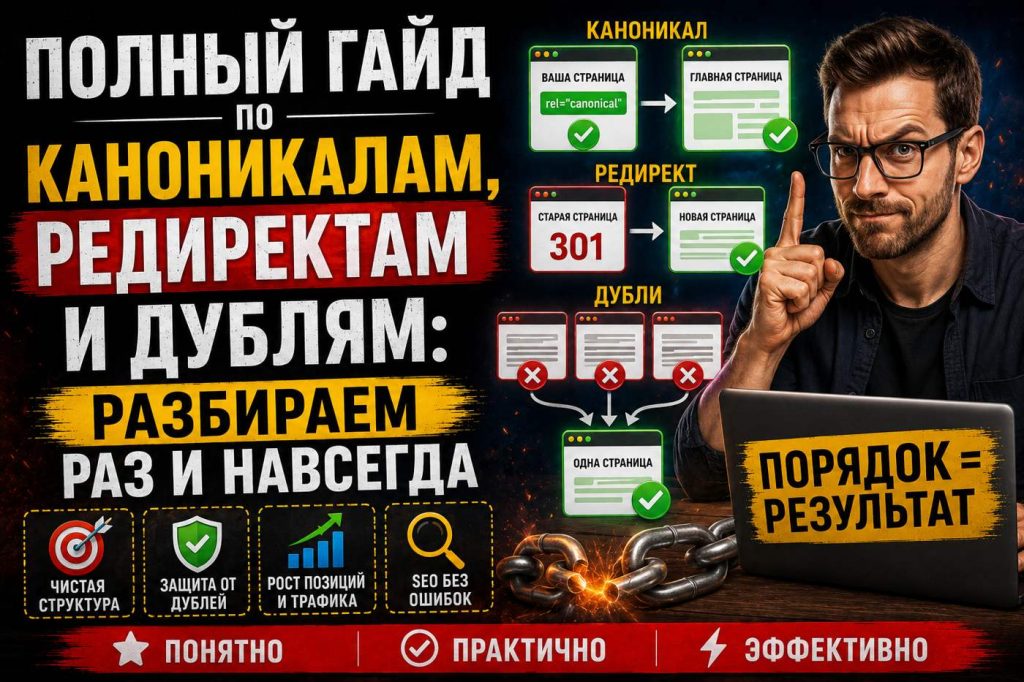 Полный гайд по канониклам, редиректам и дублям: разбираем раз и навсегда