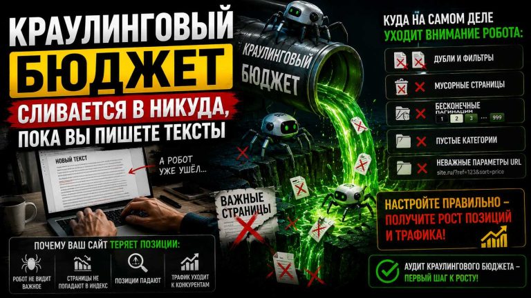 Краулинговый бюджет сливается в никуда, пока вы пишете тексты: куда на самом деле уходит внимание робота