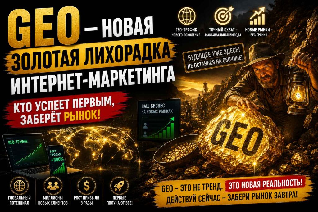 GEO — новая золотая лихорадка интернет-маркетинга. Кто успеет первым, заберёт рынок