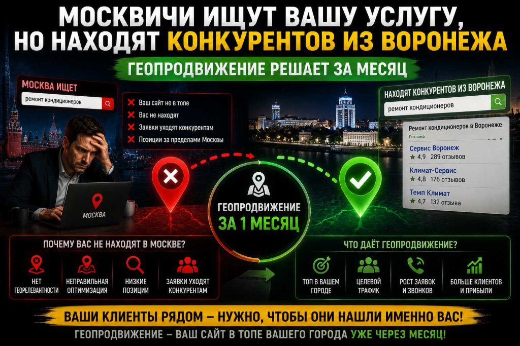 Москвичи ищут вашу услугу, но находят конкурентов из Воронежа