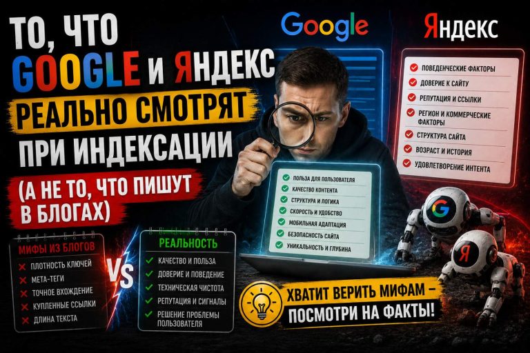 То, что Google и Яндекс реально смотрят при индексации (а не то, что пишут в блогах)
