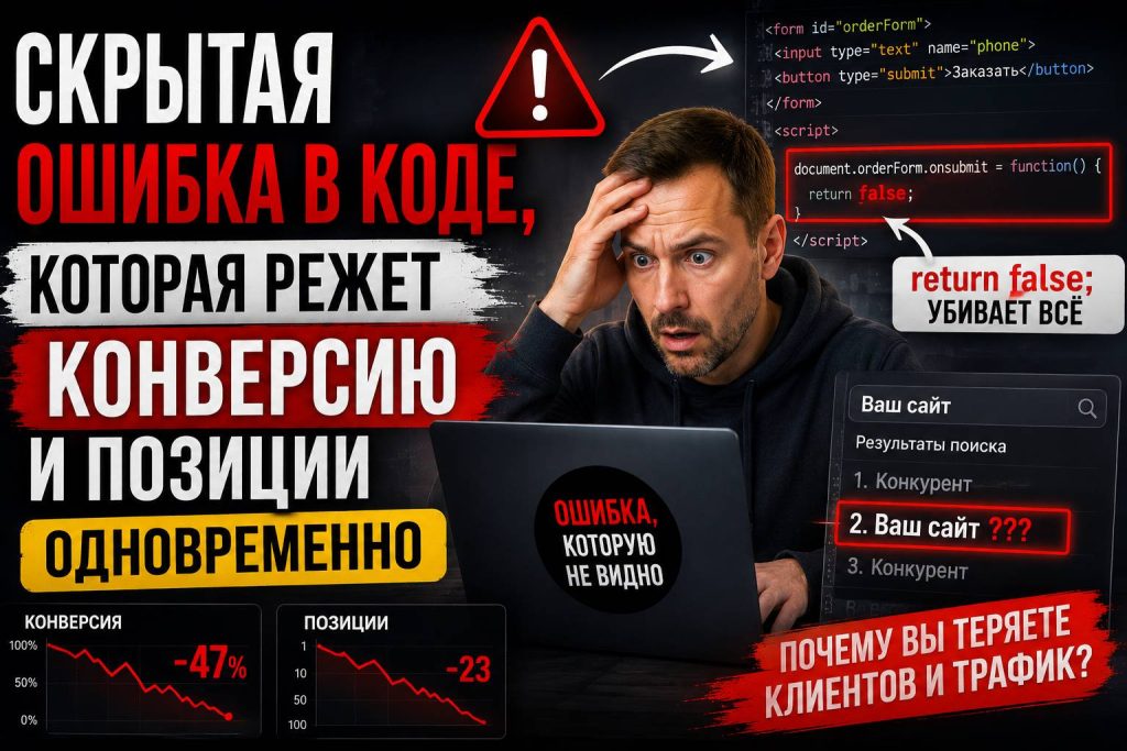 Скрытая ошибка в коде, которая режет конверсию и позиции одновременно