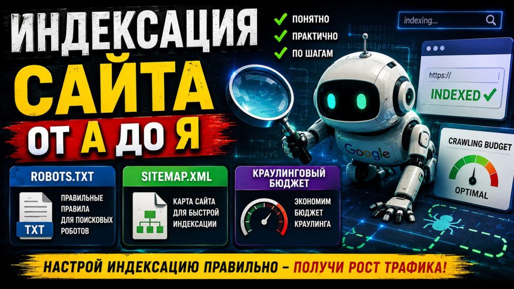 Индексация сайта от А до Я: robots.txt, sitemap, краулинговый бюджет