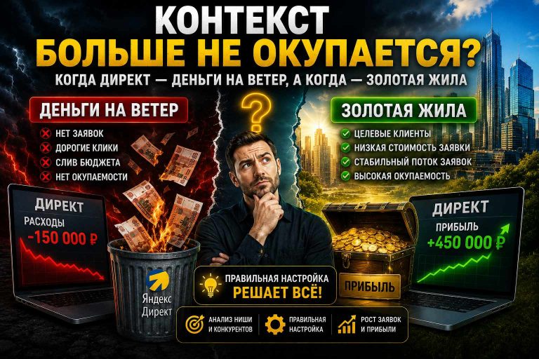 Контекст больше не окупается? Когда Директ — деньги на ветер, а когда — золотая жила