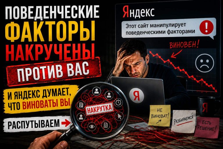 Поведенческие факторы накручены против вас — и Яндекс думает, что виноваты вы. Распутываем