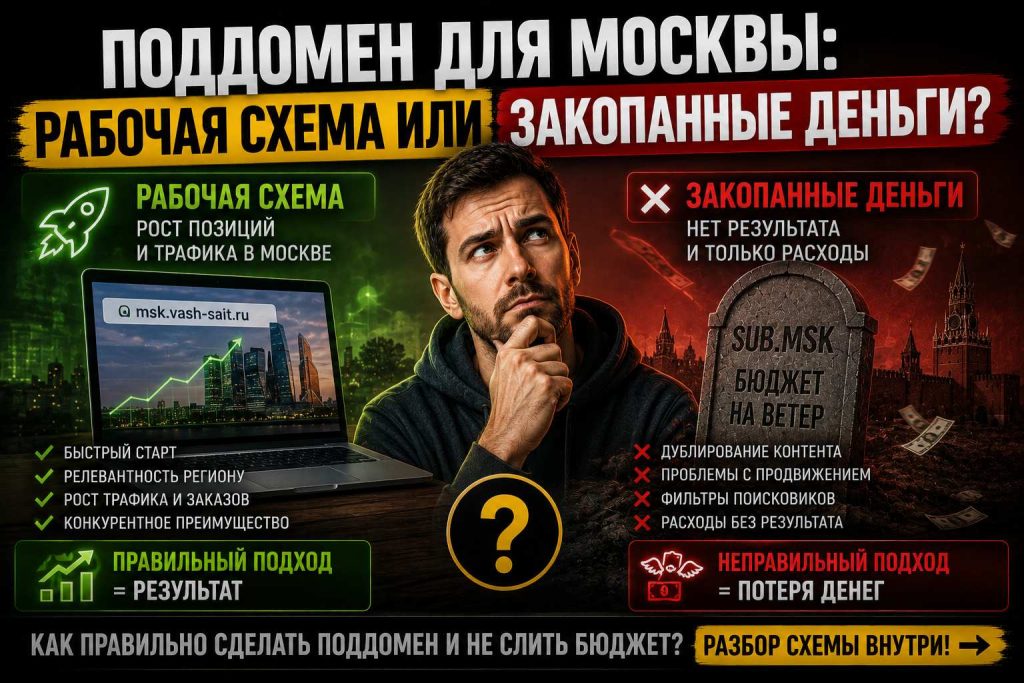 Поддомен для Москвы: рабочая схема или закопанные деньги