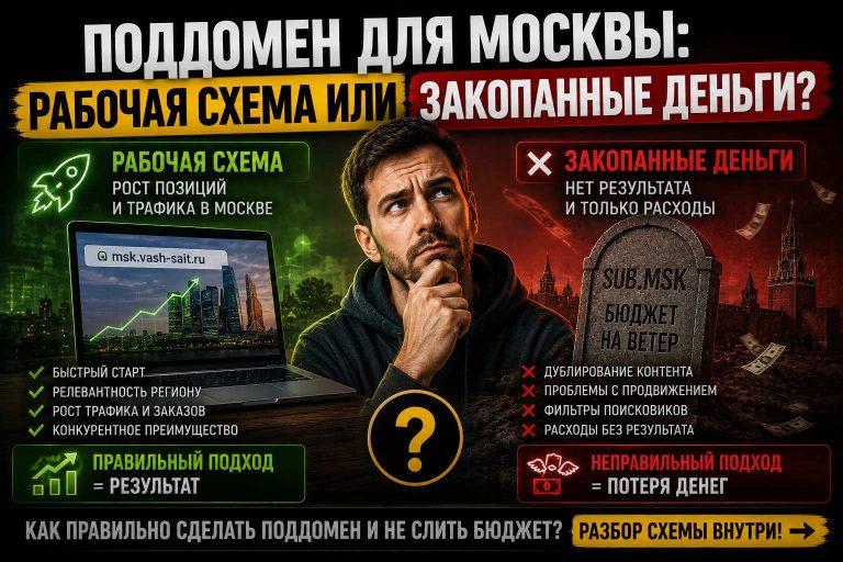 Поддомен для Москвы: рабочая схема или закопанные деньги