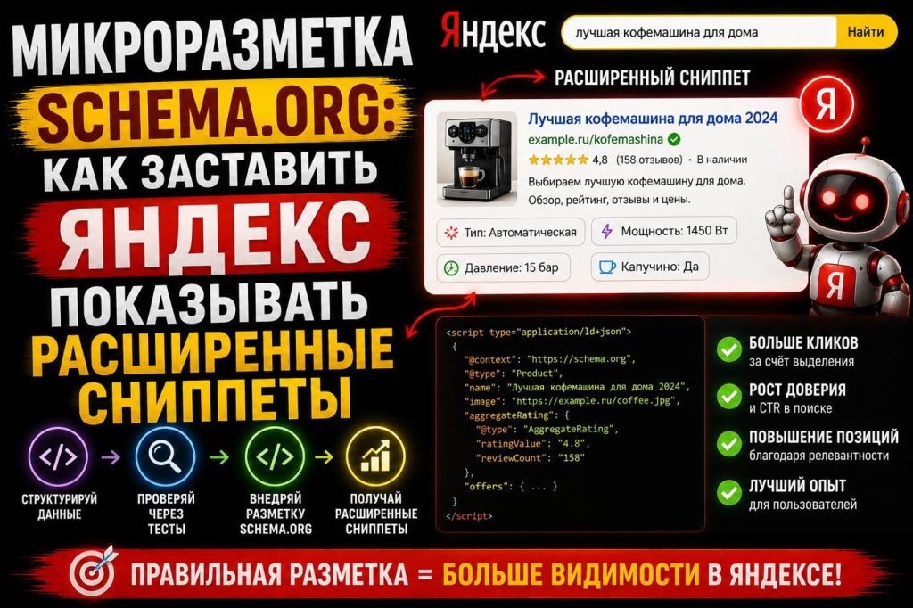 Микроразметка Schema.org: как заставить Яндекс показывать расширенные сниппеты
