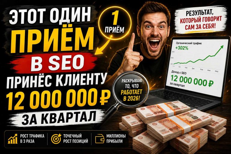 Этот один приём в SEO принёс клиенту 12 млн рублей за квартал