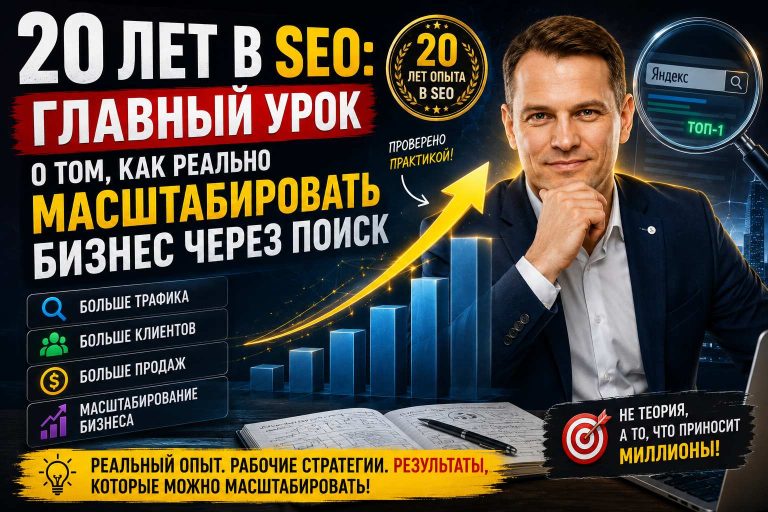 20 лет в SEO: главный урок о том, как реально масштабировать бизнес через поиск