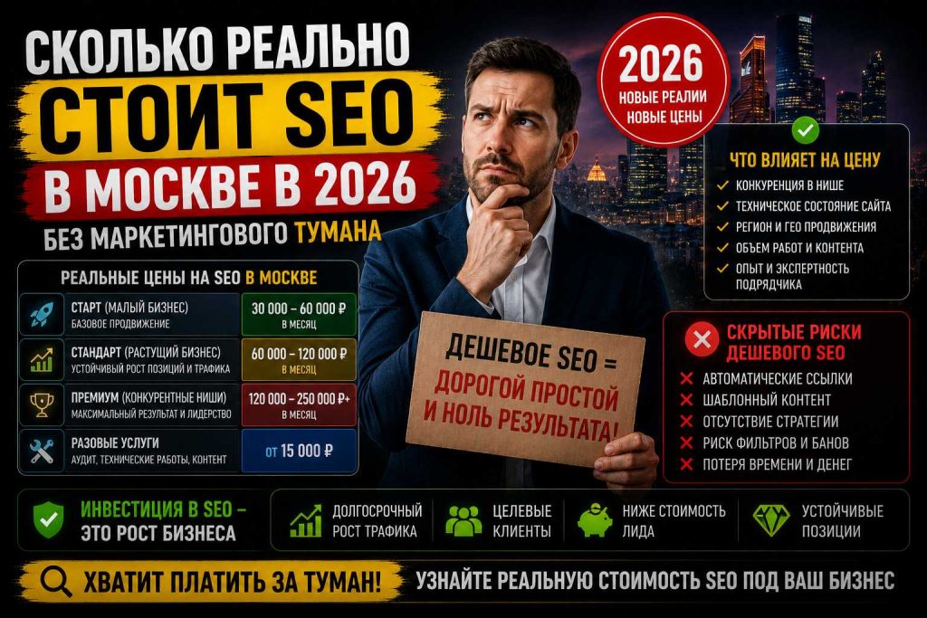 Сколько реально стоит SEO в Москве в 2026 — без маркетингового тумана