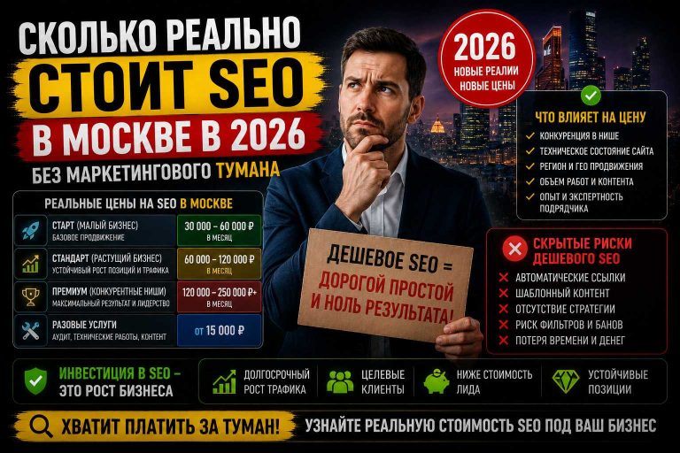 Сколько реально стоит SEO в Москве в 2026 — без маркетингового тумана
