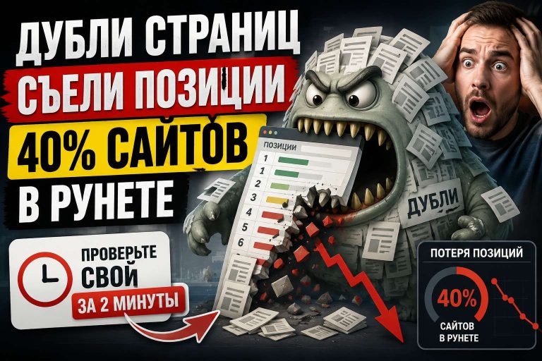 Дубли страниц съели позиции 40% сайтов в рунете — проверьте свой за 2 минуты