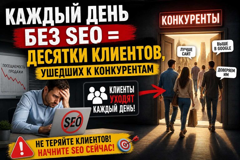 Каждый день без SEO = десятки клиентов, ушедших к конкурентам