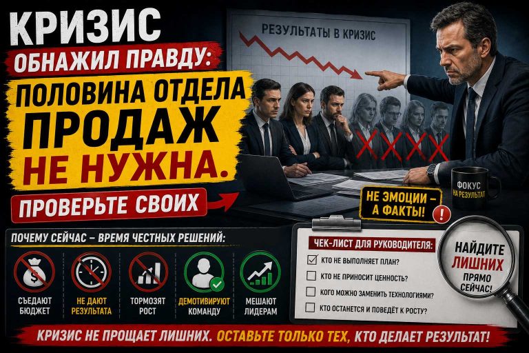 Кризис обнажил правду: половина отдела продаж не нужна