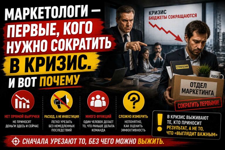 Маркетологи — первые, кого нужно сократить в кризис. И вот почему