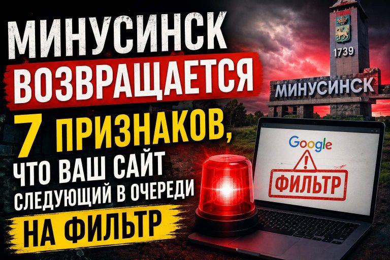 Минусинск возвращается — 7 признаков, что ваш сайт следующий в очереди на фильтр