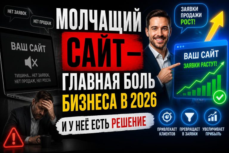 Молчащий сайт — главная боль бизнеса в 2026. И у неё есть решение