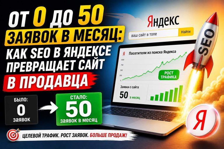От 0 до 50 заявок в месяц: как SEO в Яндексе превращает сайт в продавца