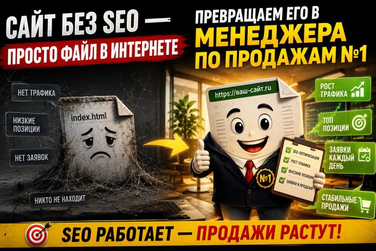 Сайт без SEO — просто файл в интернете. Превращаем его в менеджера по продажам №1