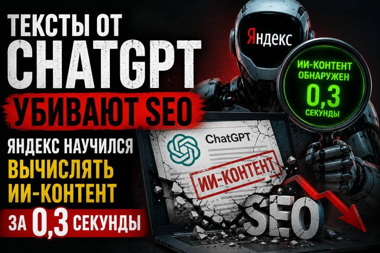 Тексты от ChatGPT убивают SEO: Яндекс научился вычислять ИИ-контент за 0,3 секунды