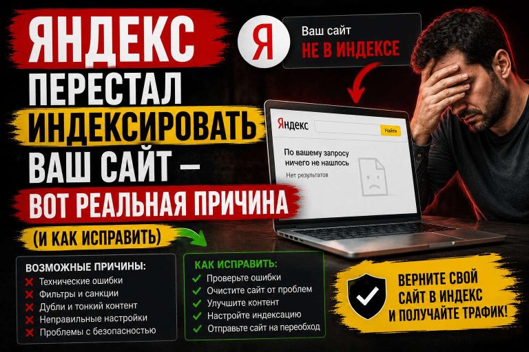 Яндекс перестал индексировать ваш сайт — вот реальная причина (и как исправить)