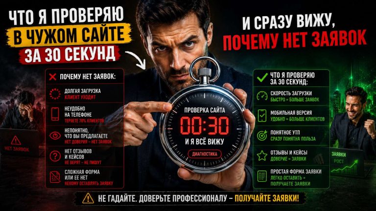 Что я проверяю в чужом сайте за 30 секунд и сразу вижу, почему нет заявок