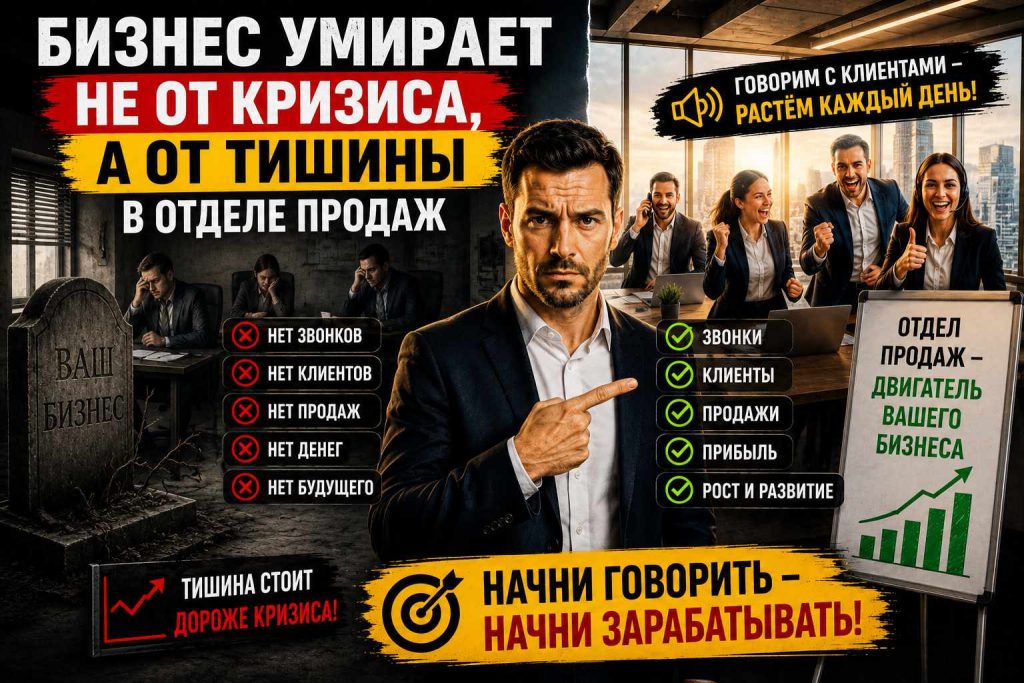 Бизнес умирает не от кризиса, а от тишины в отделе продаж