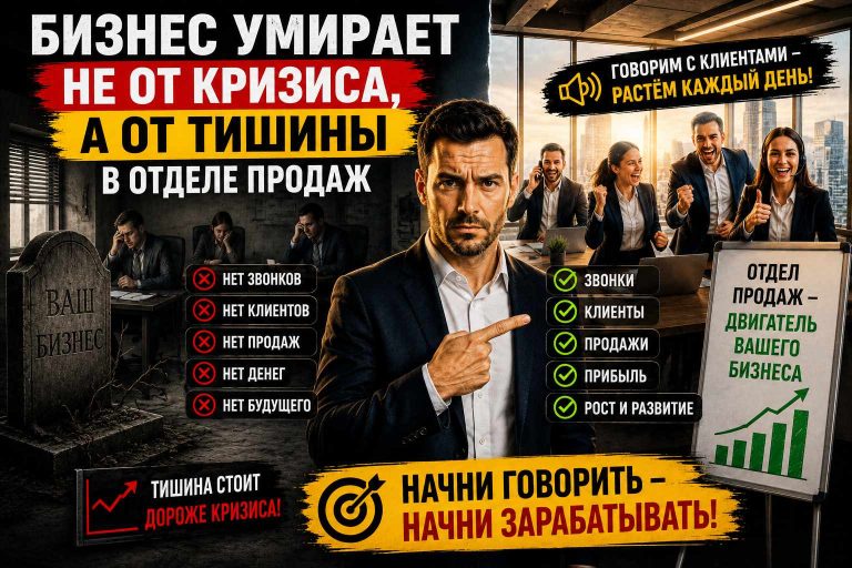 Бизнес умирает не от кризиса, а от тишины в отделе продаж