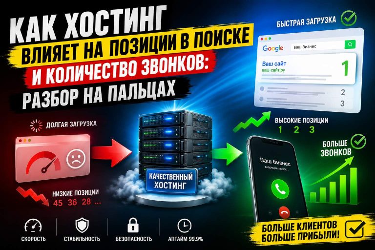 Как хостинг влияет на позиции в поиске и количество звонков: разбор на пальцах