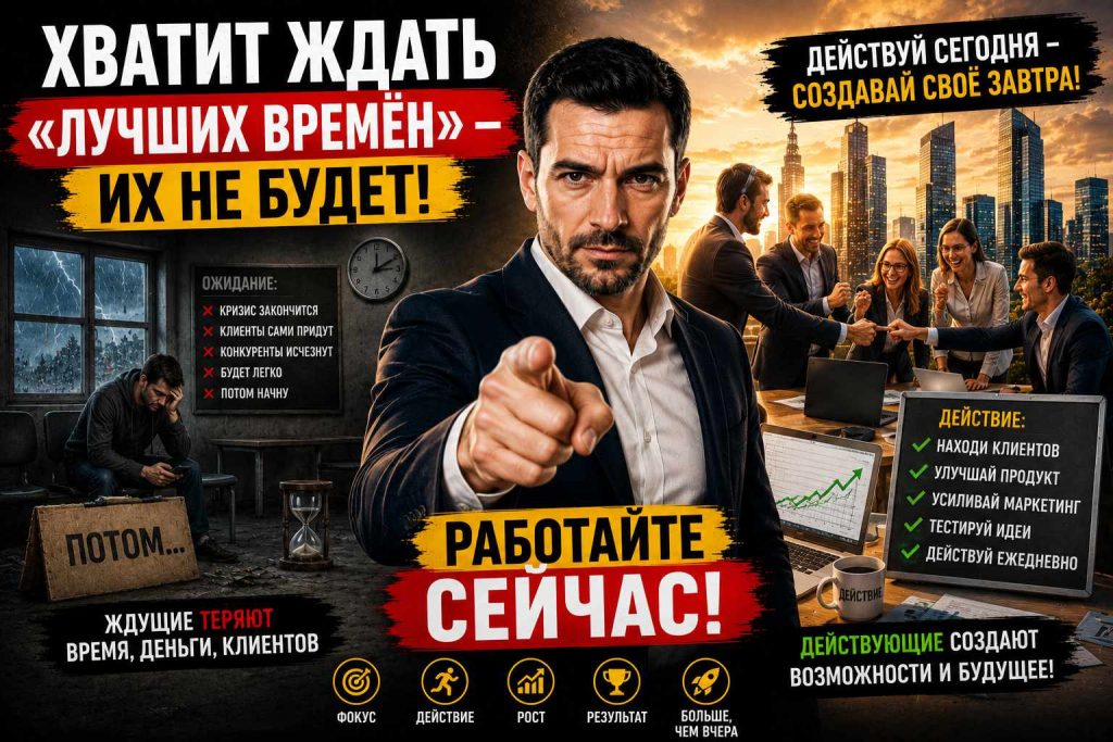 Хватит ждать «лучших времён» — их не будет, работайте сейчас
