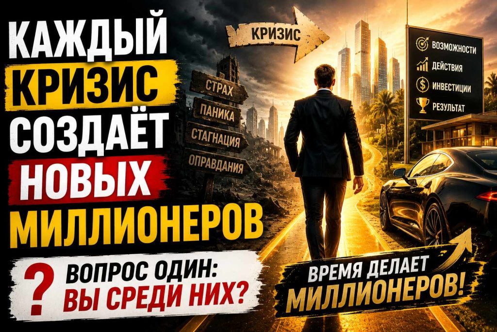 Каждый кризис создаёт новых миллионеров. Вопрос один: вы среди них?